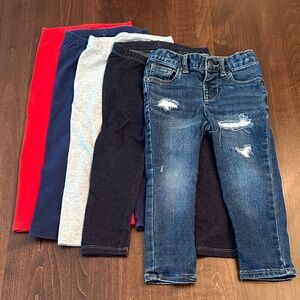 Toddler Girl Cat & Jack Denim and Leggings Set